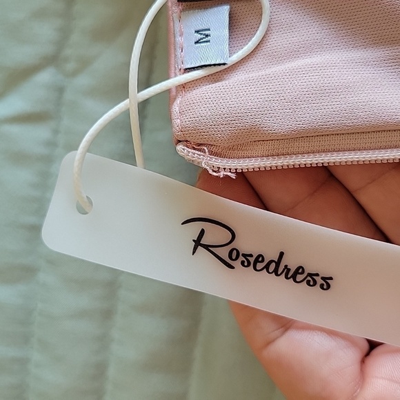 Nwt ROSEDRESS MAUVE STRAPLESS MINI DRESS SATIN EFFECT SIZE MEDIUM - Picture 12 of 16